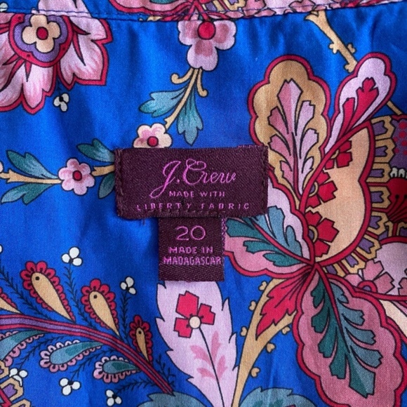 J. Crew Tops - Ruffle-neck top in Liberty® Flora Belle Item L1035 J Crew Size 00 Like New